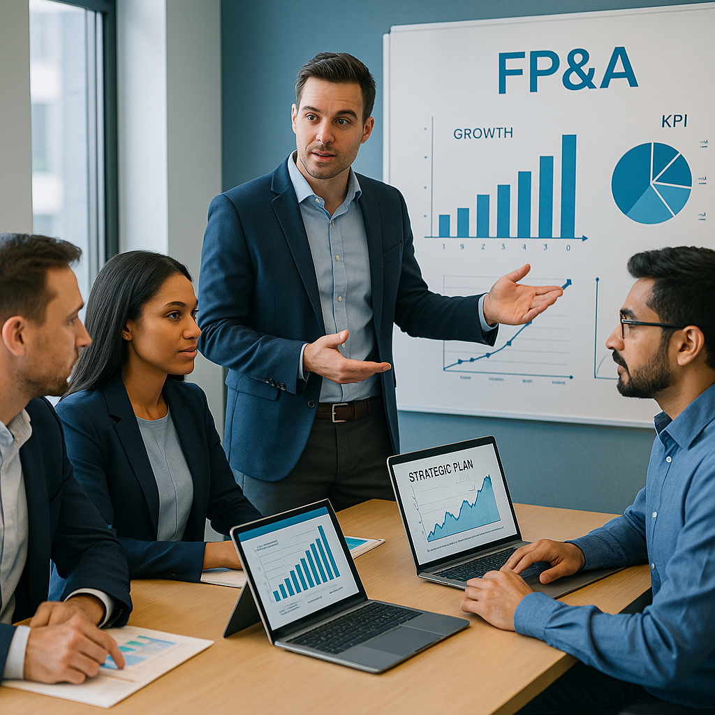 Work table with financial metrics